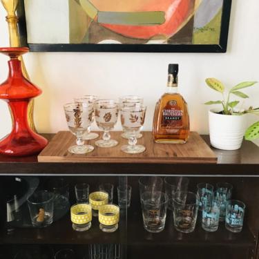 Vintage Gold Leaf Frosted Wine Glasses by Libbey | Soulful Vintage - Miami,  FL | ATTIC