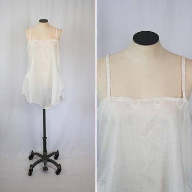 Vintage 1920’s Step In Romper/ 20’s Batiste Cotton newest Romper/ 1920’s Chemise Slip Combo