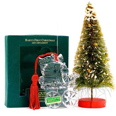 VINTAGE: German Waterford Crystal Ornament in Box - Baby's First Christmas - Made in Germany - SKU 25-B-00030720 