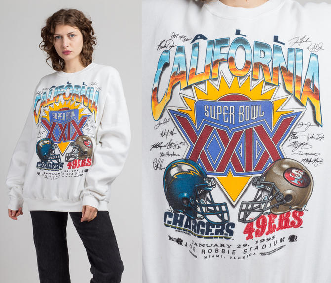 1995 Super Bowl vintage crewneck sweatshirt! Chargers vs. 49ers