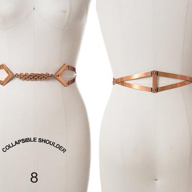Vintage 1950s Cinch Belt | 50s RENOIR Copper Metal  display picture 3