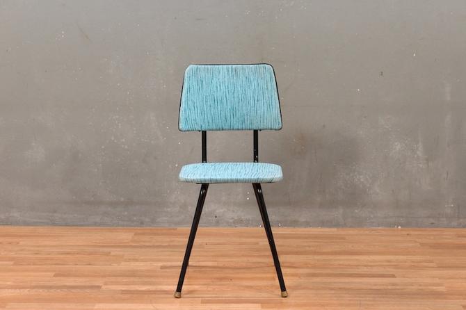 Atomic Aqua Stripe Side Chair Online Only From Furnish