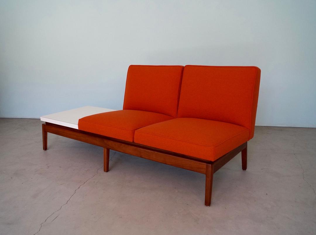 Beautiful MidCentury Modern Sofa Bench Refinished & Reupholstered