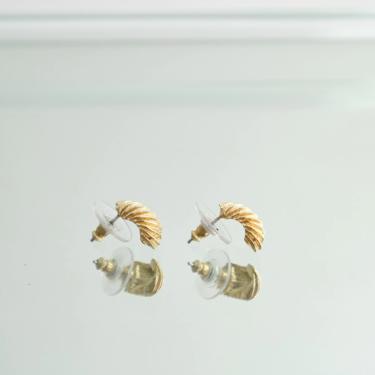 Small Vintage Gold Toned Hoops | Huggies 