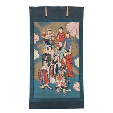 Large Chinese Canvas Art of Characters of Investiture of the Gods cs7162E 