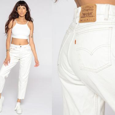 550 Levis Jeans 30 -- 90s White Jeans Relaxed High Rise Waist Levi Strauss Jeans Denim Pants Vintage Denim Medium 31 