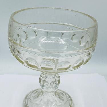 Vintage Large Compote King's Crown-Clear by Indiana Glass 