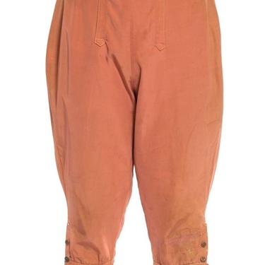 1920S Dusty Rose Silk  Cotton Men's Distressed 18Th Century Style Pants From Mgm Hollywood 