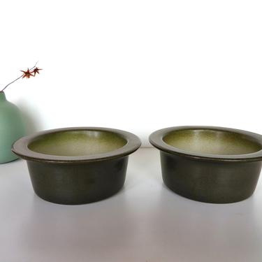 Set of 2 Vintage Heath Ceramics Sea and Sand Bowls, 5&amp;quot; Rim Line Dessert Berry Bowls, Edith Heath Sausalito California Dinnerware 