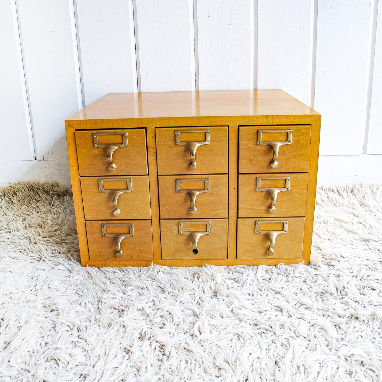 9 Drawer Gaylord Bros Inc. Index Card Catalog NY | Portland Revibe