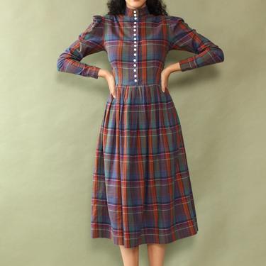 Ralph Lauren Plaid Prairie Dress S/M