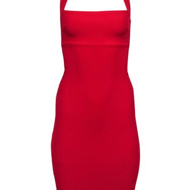 Nookie - Red Halter Bodycon Midi Dress Sz S
