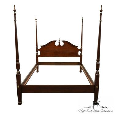HARDEN FURNITURE Solid Cherry Traditional Style Queen Size Four Poster Pediment Bed 620-11 