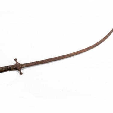 Antique American Iron Saber with Wooden Grip - Believed Revolutionary War Sword, Excavated North Carolina 