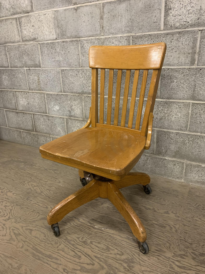 Vintage wooden office chair Earthwise Architectual Salvage