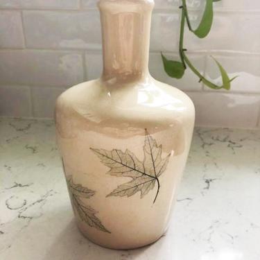 Rare Vintage Nemadji Maple Leaf Vase, Native American Rustic Primitive Decor, Home Decor Vase, Hand Painted Vase, Antique Vase, Fall Leaf by LeChalet