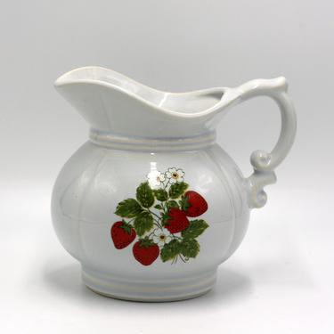 vintage McCoy strawberry pitcher 