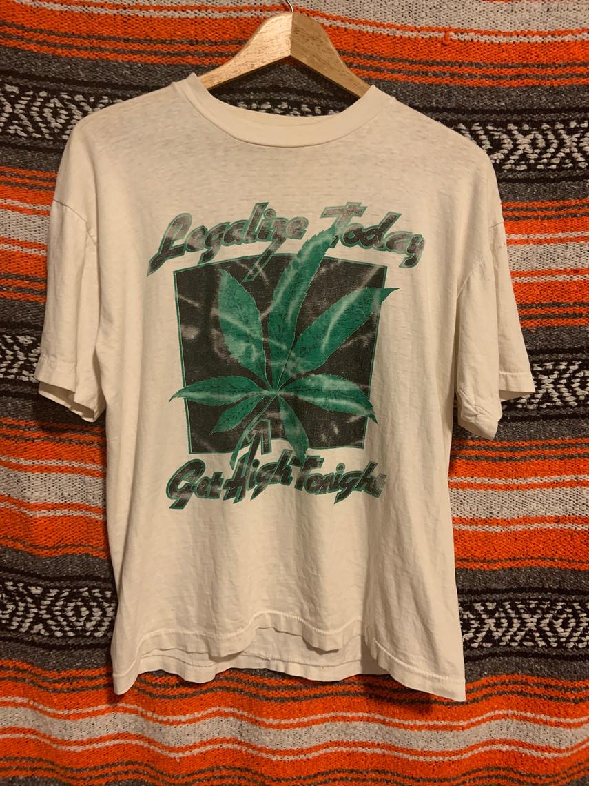 Rare Find Vintage 1970s Single Stitch Legalize Marijuana T-Shirt