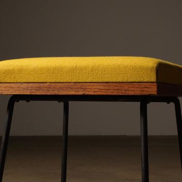Raymond Loewy Iron + Oak Stool by Mengal Furniture 