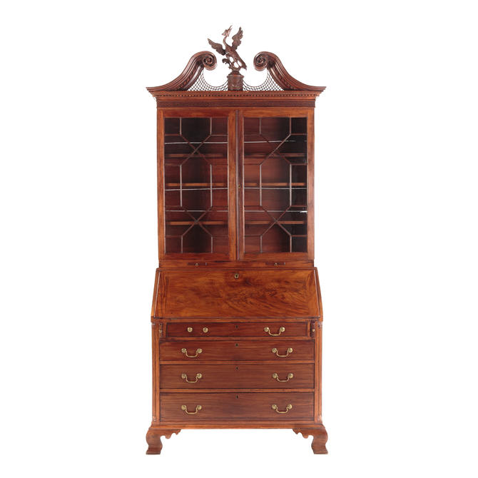 American Chippendale Mahogany Secretary Desk From Alex Cooper