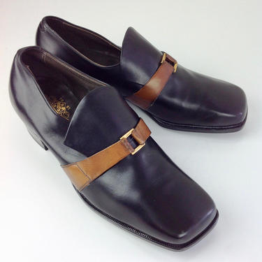 Vintage stetson slip on shoes STETSON Spade Sole Lizard High Vamp Brogued Loafer main image 4