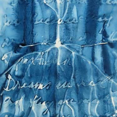 Dreams Are Real: Original ink painting on yupo of neurons - neuroscience art literature Neil Gaiman 