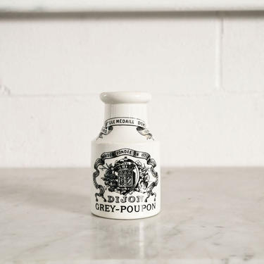 vintage french dijon grey-poupon jar, small