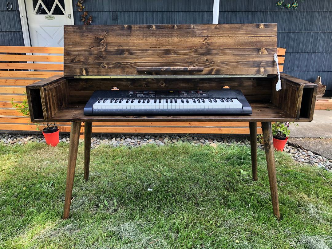 Mid Century Modern Keyboard Stand Piano Stand | OrWa Designs | Toledo, WA