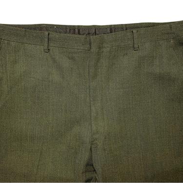 Vintage Wool WHIPCORD Trousers / Pants ~ 37 x 28.5 ~ Work Wear ~ Talon Zipper 