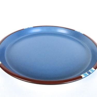 Single Vintage Dansk Mesa Blue Dinner Plates, Modern Southwestern Stoneware 10 1/2&quot; Plates, Dansk Denim Blue Dinner Plates From Japan 