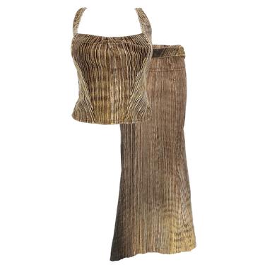 Roberto Cavalli Wood Skirt Set