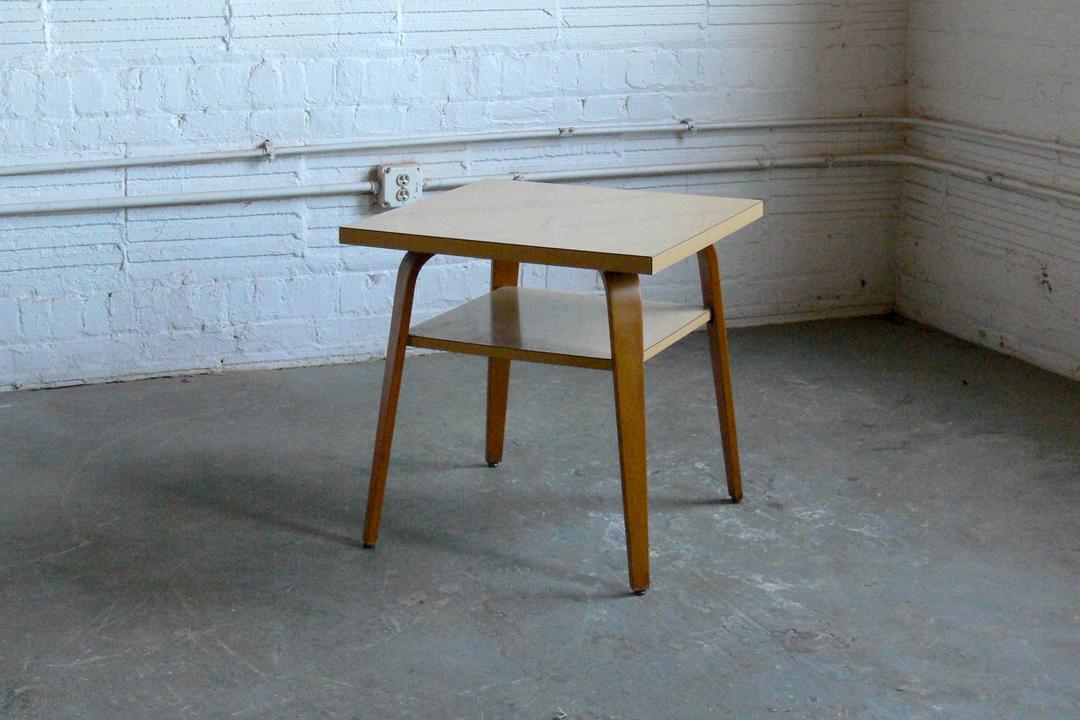 Vintage Mid Century Modern Plywood Side Table CoMod Kansas