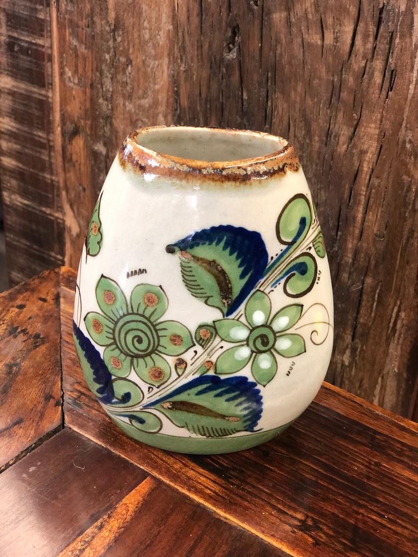 Vintage Crackle Glaze CERAMIC VASE Swedish Flower Stand Chalice shops Mid Century Floral Pattern Countryside Vintage 60s 70s Pottery Stoneware mcm