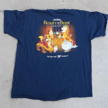 Vintage T-shirt Beauty and the Beast DVD Promo XL 2000s Disney 