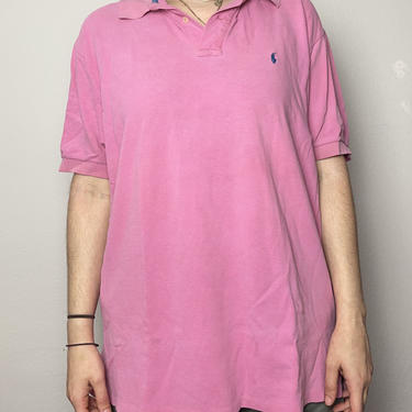 2) On Wednesday’s we wear pink vintage Ralph Lauren polo mean girls costume oversized men’s short sleeve 