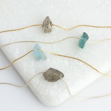 Natural Crystal Necklace/Healing Crystal Necklace/Natural Gemstone/Raw Stone Pendant/Layering Necklace/Christmas Gift/Boho Gift for Her 
