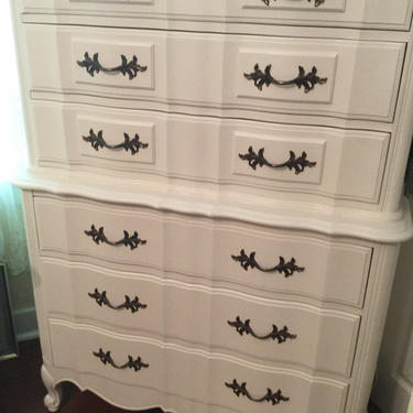 SOLD! Thomasville French Provincial Highboy Dresser by CalVintageDesigns