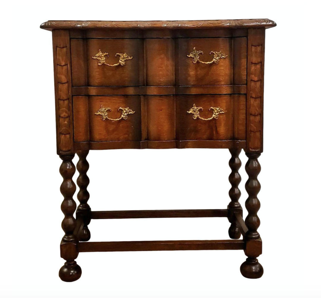 Restored Early 20th Century English Oak Tudor Jacobean Revival Chest ...