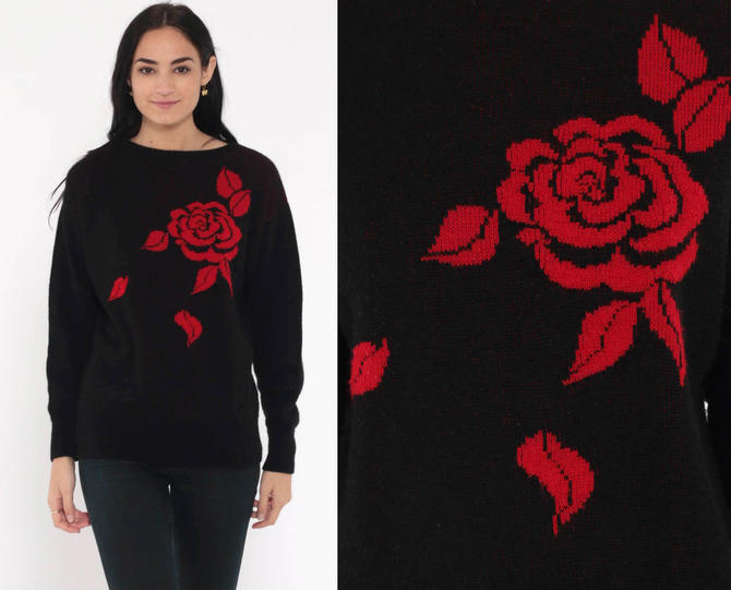 Sweater with 2024 a rose