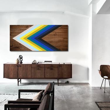 Abstract Art, Wood Wall Art, Modern Geometric Painting, Home Decor, Minimalist Large Contemporary Mid Century Modern Abstract Sculpture 