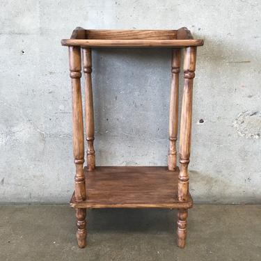 Vintage Wood Telephone Table