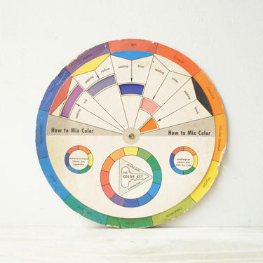 Vintage Color Wheel Paint Mixing Guide, Artist Color | Little Dog ...
