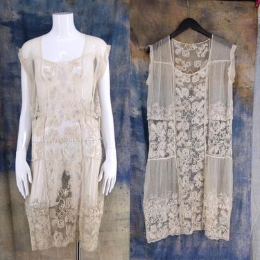 dark yellow lace dress Vintage 1930's Thrashed Lace Yellow Dress – Afterlife Boutique main image 1