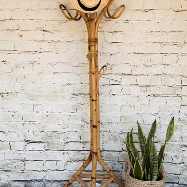 Vintage bamboo coat online rack