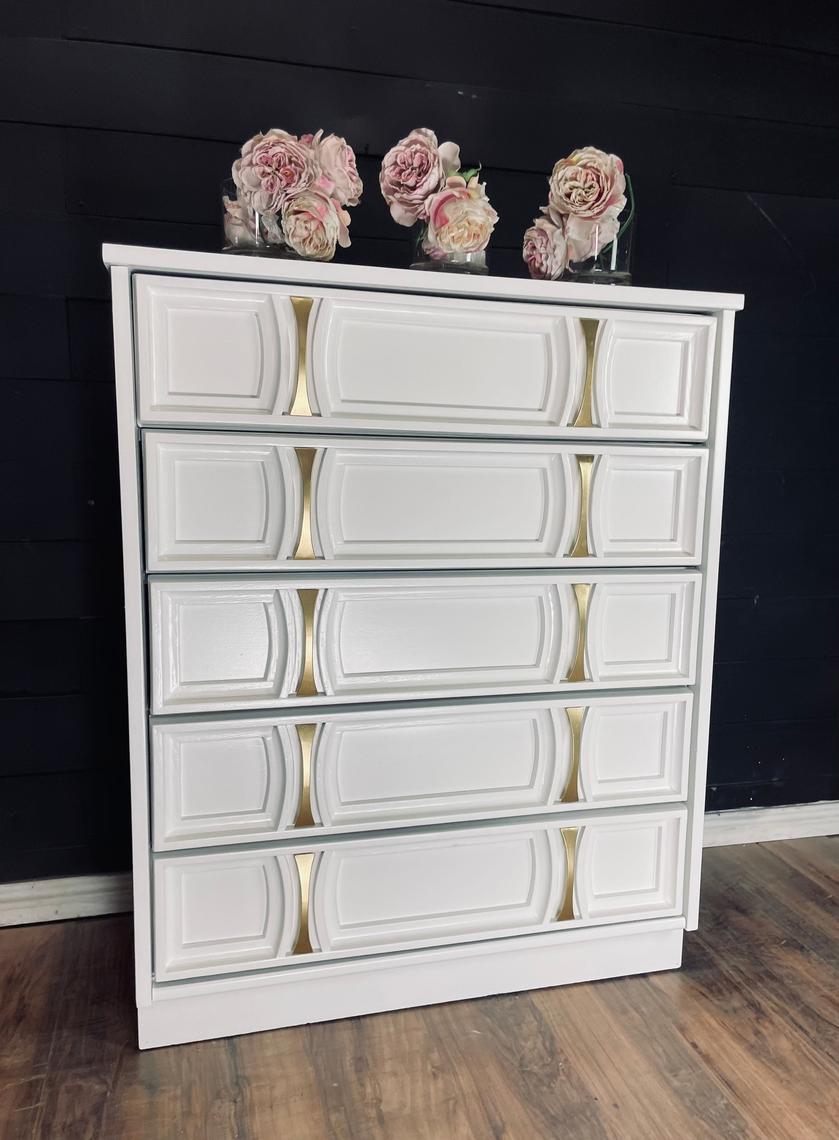 Mid Century Modern Dresser Console chest armoire solid wood customizable The Dresser Shoppe