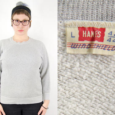 1950s Hanes Sweatshirt, Vintage Workwear 50s Sweatshirt, Hanes Windshield  Crew, SlimeWarp Vintage