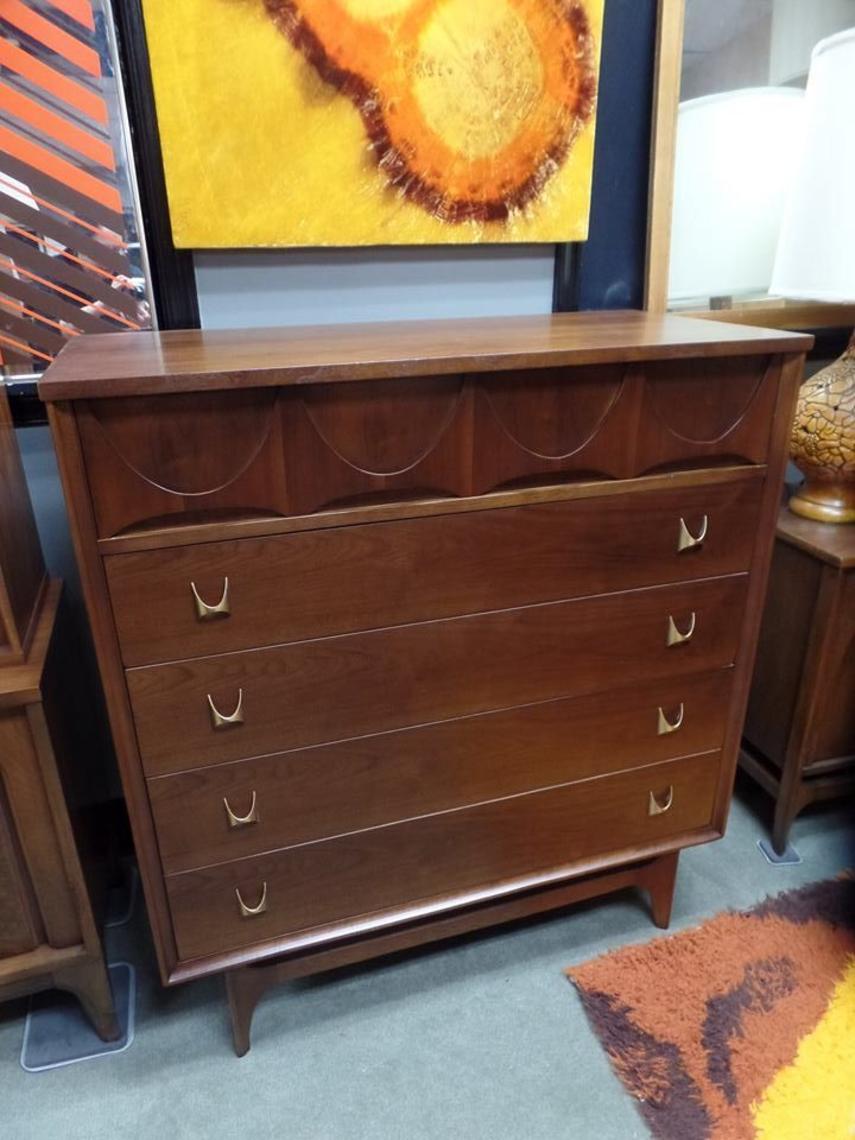 Mid Century Modern Highboy Dresser From The Brasilia Line By