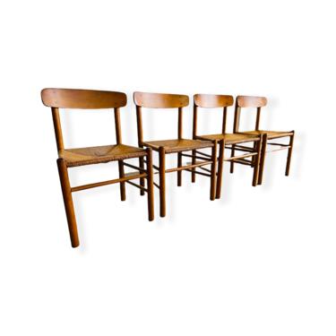 Set 4 Danish Modern Børge Mogensen Dining Chairs Model &#x27;J39&#x27;