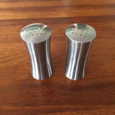 Scandinavian Modern Cultura Stainless Sweden Salt and Pepper Shaker Set 