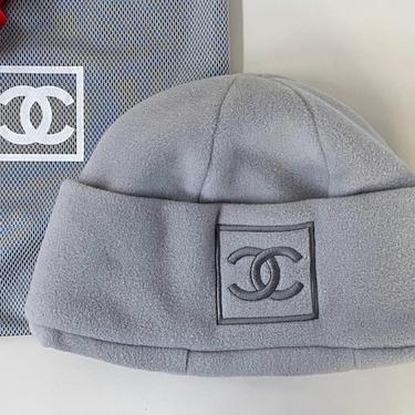 Vintage 90's CHANEL CC Logo Monogram Signature Gray | Moonstone